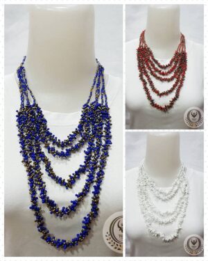 Ethnic Necklace 5 Layer Mixed Beads