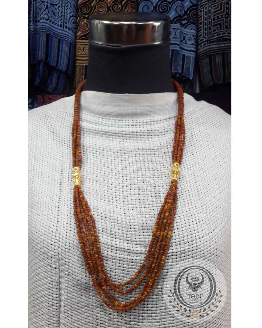 Toraja Ethnic Necklace - Plain Masak Beads Five (5) Layers