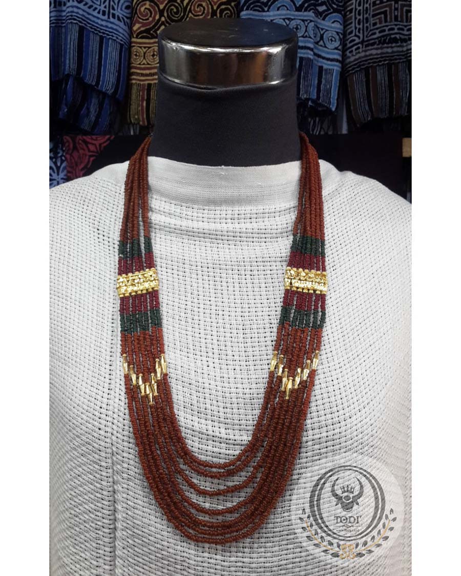 Toraja Ethnic Necklace - Masak Beads Seven (7) Layers + Kalapo