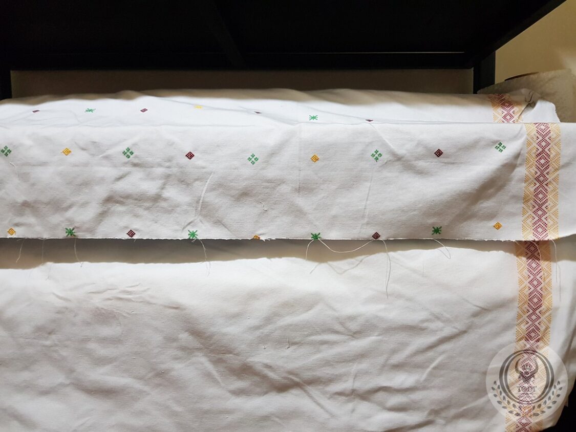 Toraja Pamiring Paruki Woven Fabric - White Color ATBM