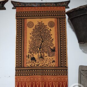 Toraja Tree of Life Fabric (72cm x 140cm) Cream Brown Textile Toraja Tree of Life Fabric (72cm x 140cm) Cream Brown Textile