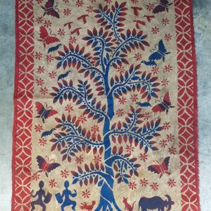 Authentic Toraja Tree of Life Textile - Pa’Tumbuk Methode (60cm x 90cm) (2)