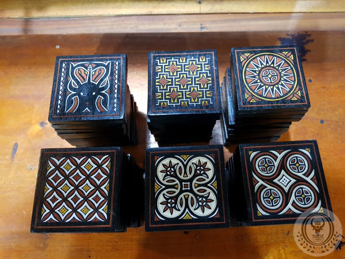 Beautiful Toraja Wooden Carved Coasters