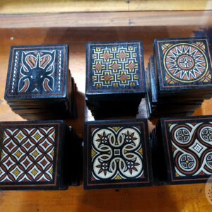 Beautiful Toraja Wooden Carved Coasters