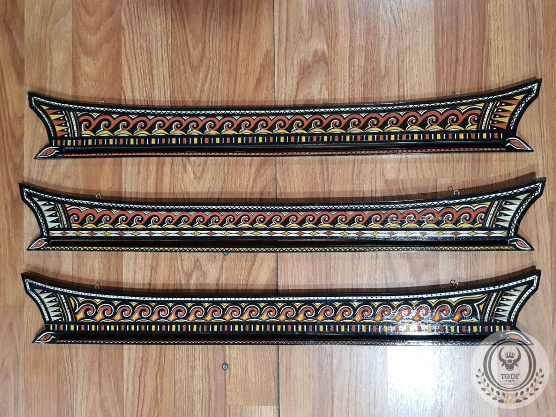 Toraja Carved Wood Textile Hanger Display