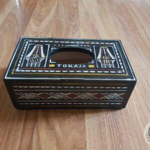 Toraja Wood Tissue Box Carving