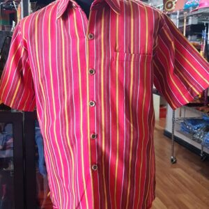Men’s Shirt Toraja Weaving - Paramba' Red Weaving