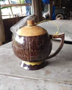 Coconut Shell Cup with Lid