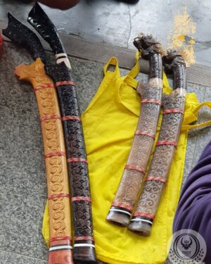 Long Toraja Machete from Carved Ebony & Horn