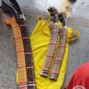 Long Toraja Machete from Carved Ebony & Horn