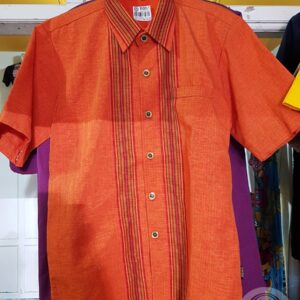 Men's Toraja Traditional Shirts - Orange Color
