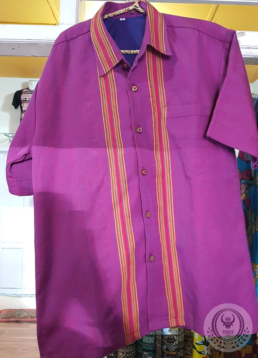 Men's Toraja Traditional Shirts - Purple Color Men's Toraja Traditional Shirts - Purple Color