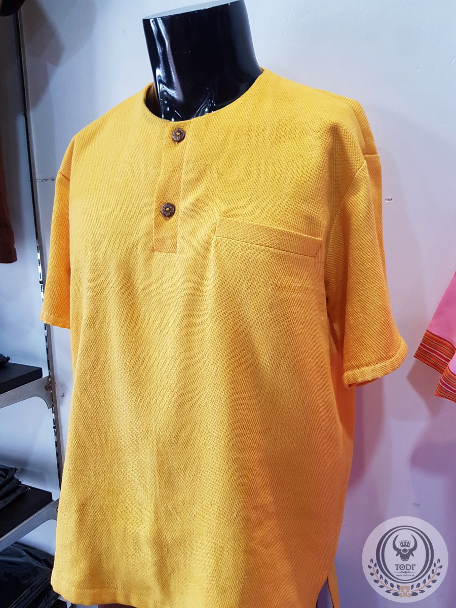 Toraja Traditional Mens Clothes (Pokko) - Yellow Color (1)