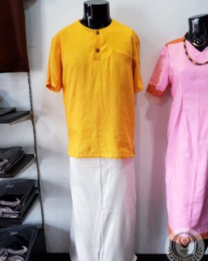 Toraja Traditional Mens Clothes (Pokko) - Yellow Color
