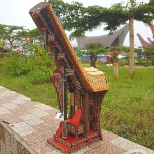 Miniature Toraja Tongkonan House - Wall Hanging (Height 45cm)