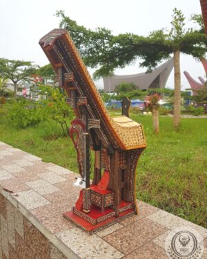 Miniature Toraja Tongkonan House - Wall Hanging (Height 45cm)