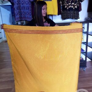 Toraja Pamiring Woven Fabric – Mustard Yellow Gold Color