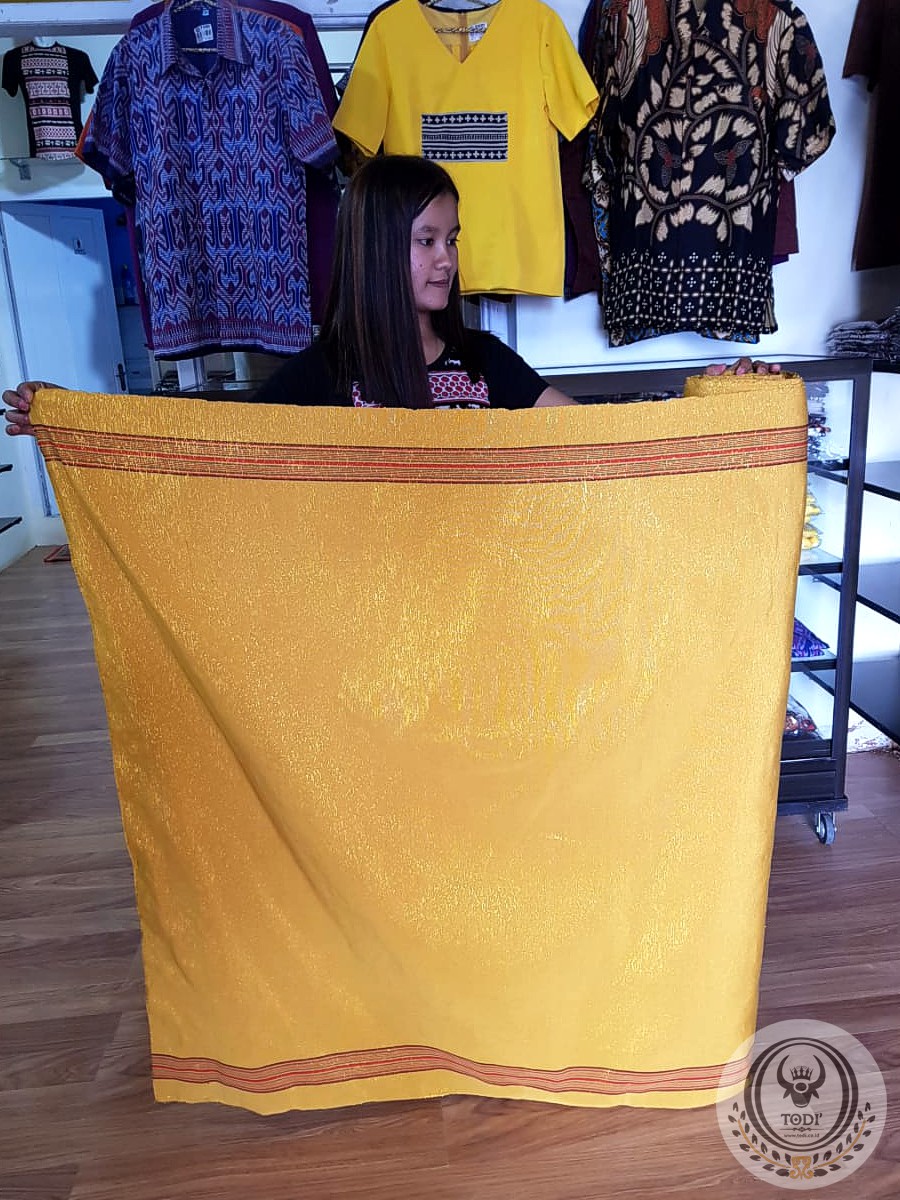 Toraja Pamiring Woven Fabric – Mustard Yellow Gold Color
