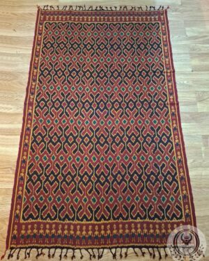 Kain Tenun Blanket Premium Etnik Toraja - Motif Tossok Balekoan, Warna Antik