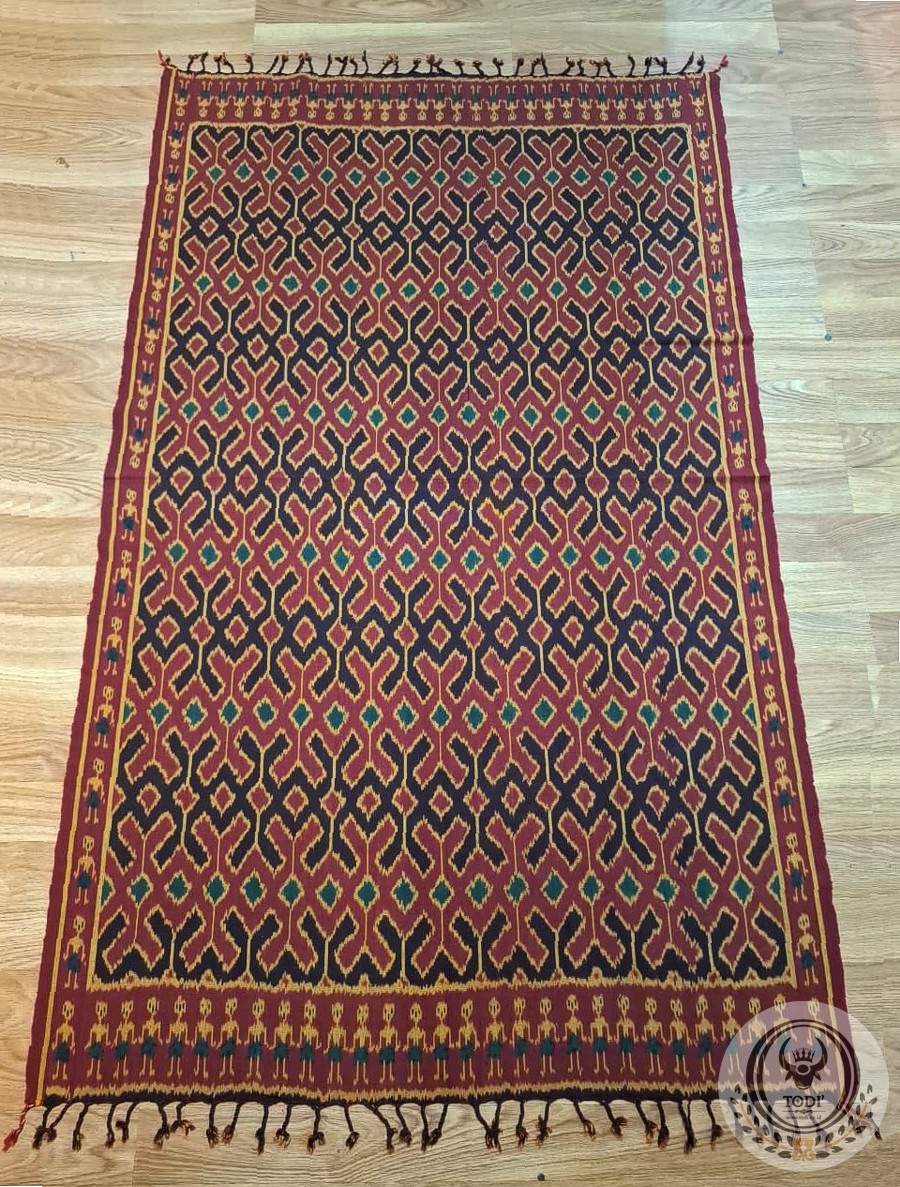 Kain Tenun Blanket Premium Etnik Toraja - Motif Tossok Balekoan, Warna Antik Kain Tenun Blanket Premium Etnik Toraja - Motif Tossok Balekoan, Warna Antik