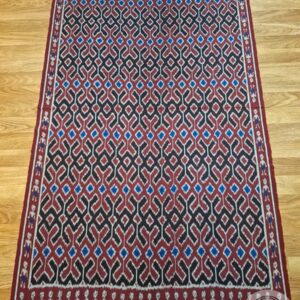 Kain Tenun Blanket Premium Etnik Toraja - Motif Tossok Balekoan, Warna Biru