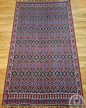 Kain Tenun Blanket Premium Etnik Toraja - Motif Tossok Balekoan, Warna Biru
