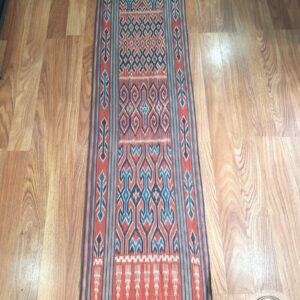 Sekomandi Sambo Tanete (Pori Lonjong) - Natural Dye Ikat Weaving (47x 430cm)
